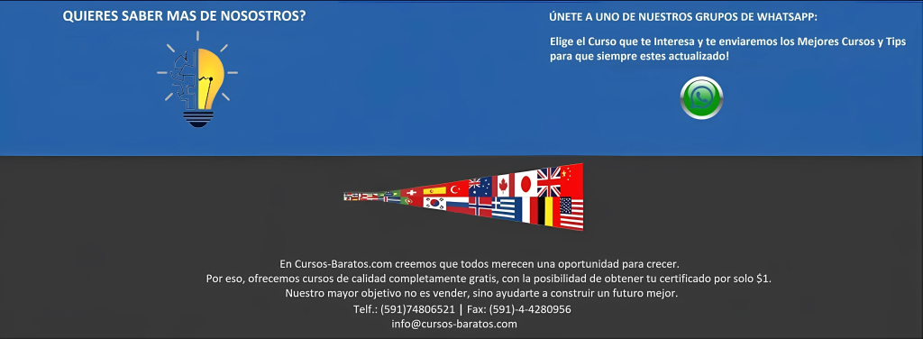 Cursos Online Gratis con Certificado en Español 2025! Pie de pagina